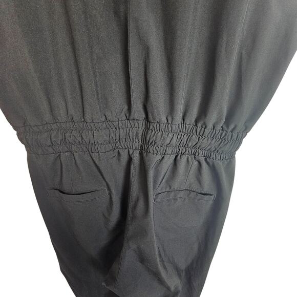 Albion Jumpsuit Jogger Jumpsuit Cap Sleeve Jumpsuit M Black Women One Piece - Picture 10 of 10
